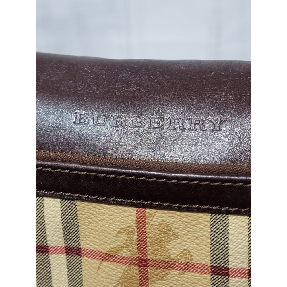 Burberry Haymarket Check Flap Crossbody Bag - Picture 9 of 14
